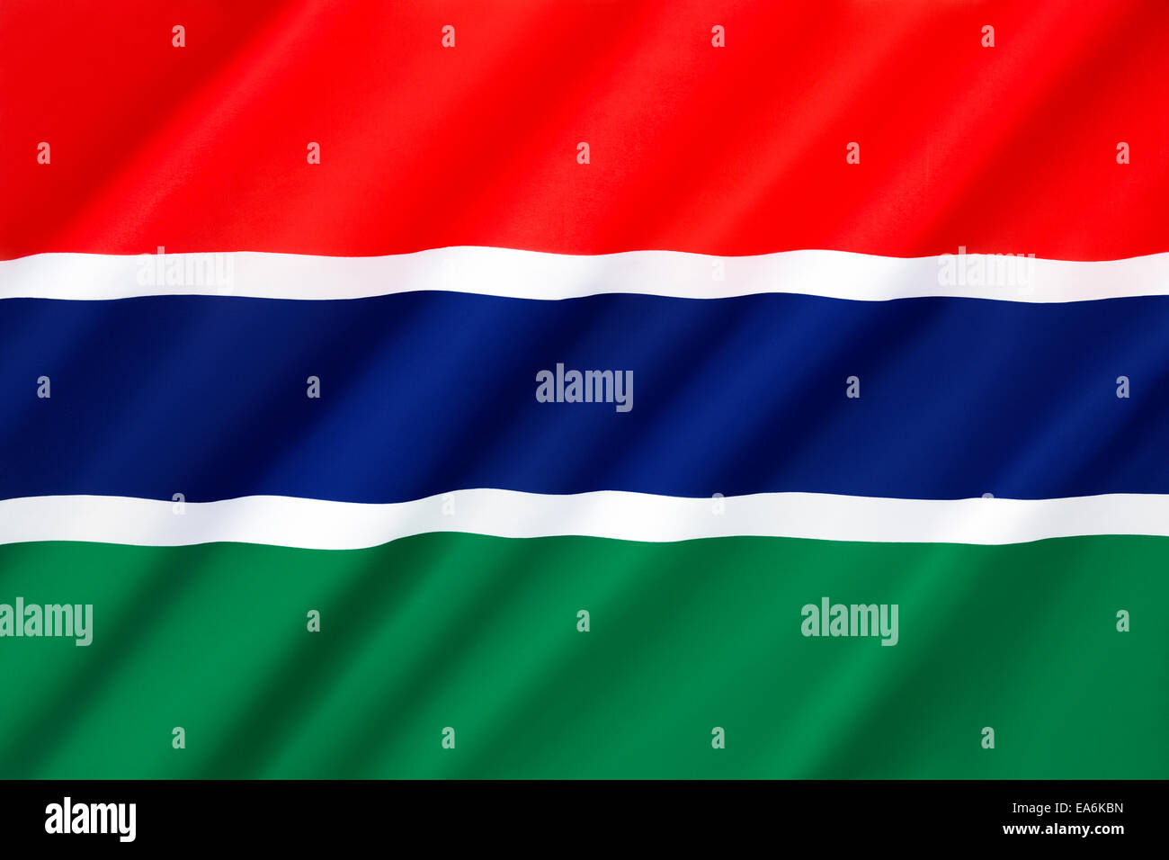Bandiera del Gambia Foto Stock