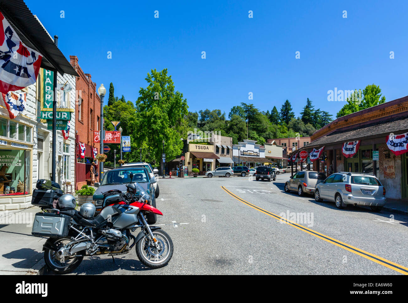 Lincoln Street in oro antico città mineraria di Auburn, Placer County, 'Maltri Lode' Gold Country, CALIFORNIA, STATI UNITI D'AMERICA Foto Stock