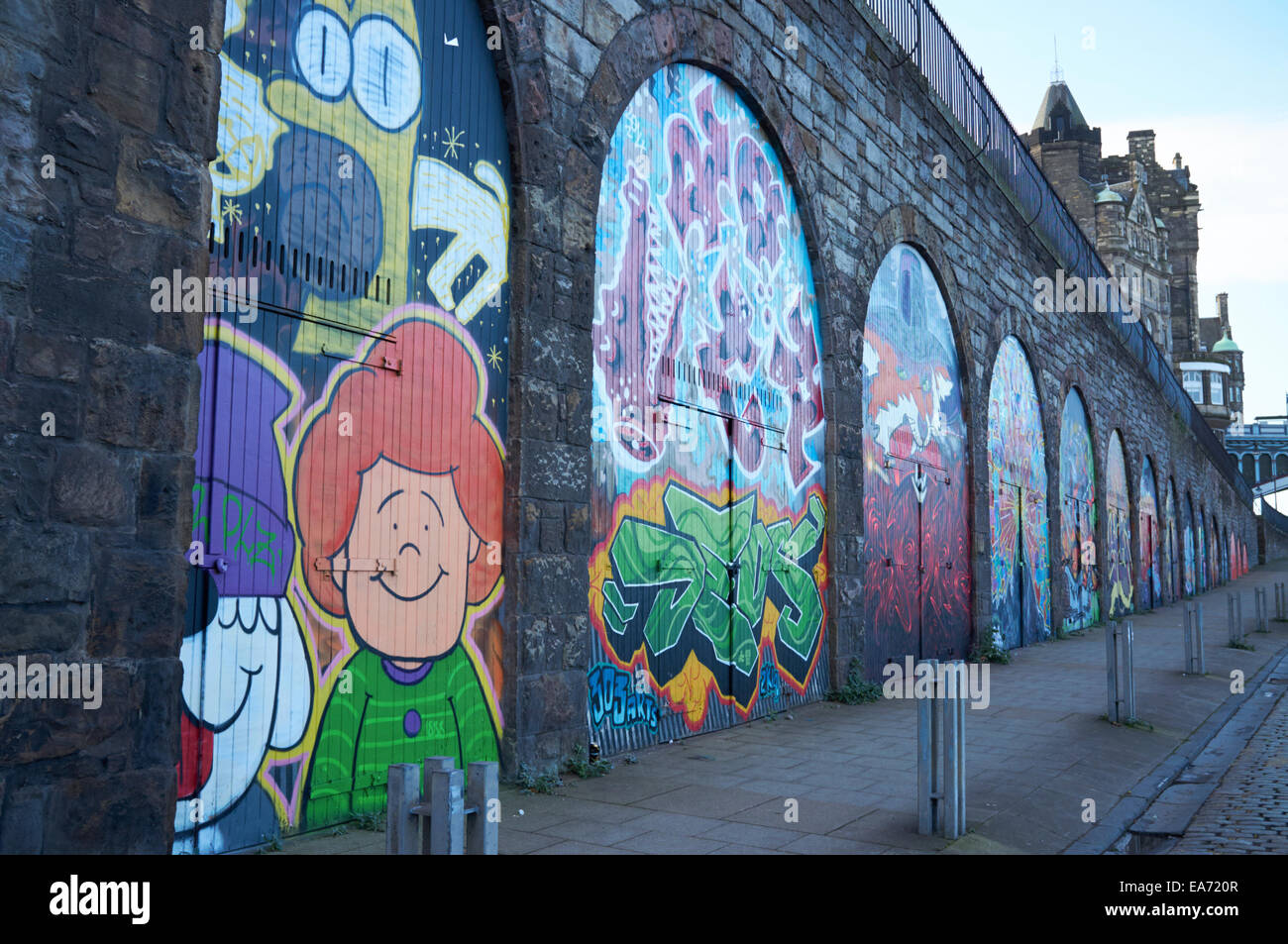 STREET ART, graffiti, arte urbana, Edimburgo, Scozia Foto Stock