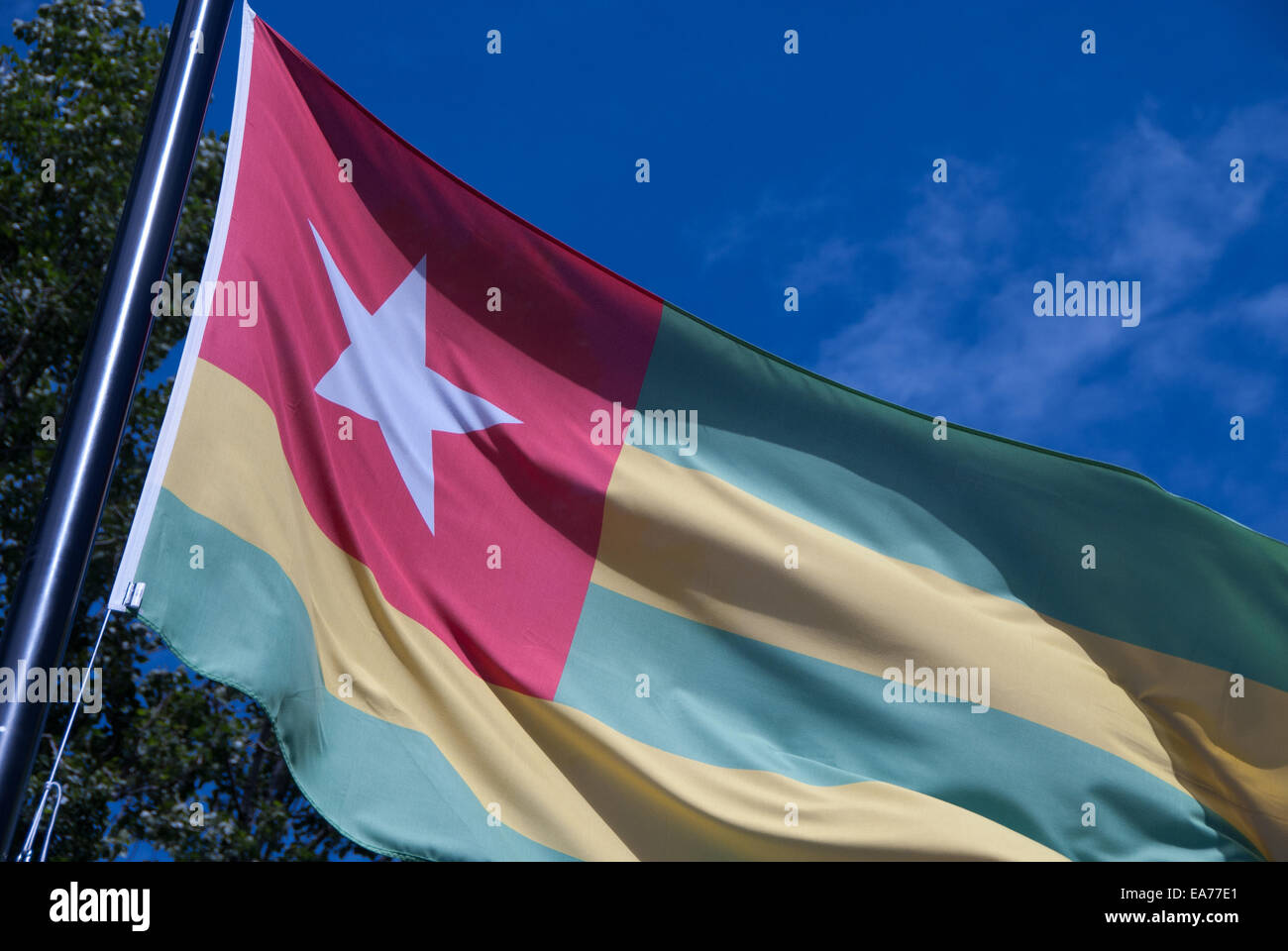 Bandiera del Togo Foto Stock