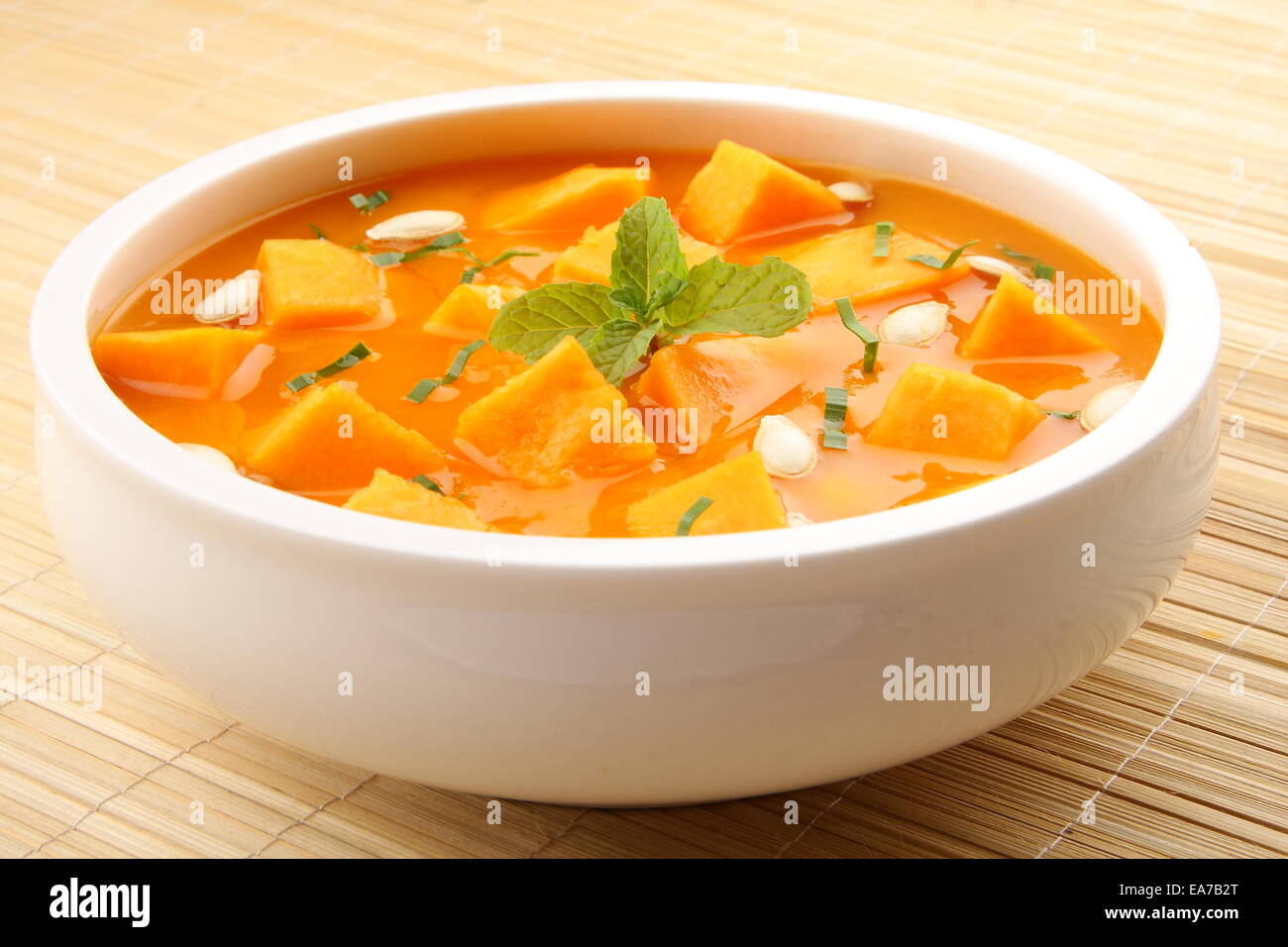 Zucca al curry. Foto Stock