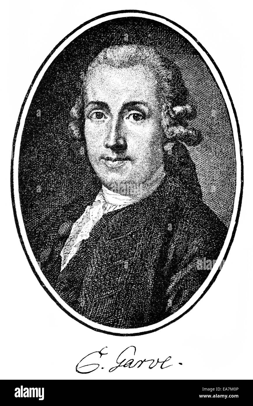 Christian Garve, 1742 - 1798, un filosofo tedesco, Portait von Christian Garve (1742 - 1798), ein Philosoph dutscher Foto Stock