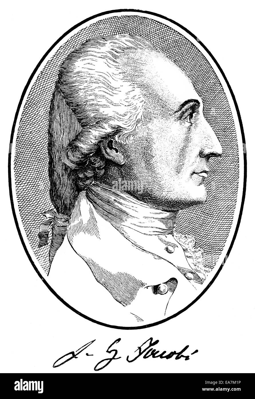 Friedrich Heinrich Jacobi, 1743 - 1819, un filosofo tedesco, avvocato, imprenditore e scrittore, Portait von Friedrich Heinrich Jac Foto Stock