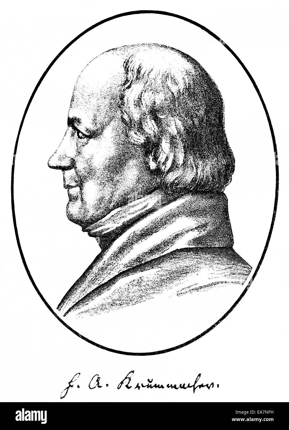 Friedrich Adolf Krummacher, 1767-1845, Tedesco teologo protestante, Portait von Friedrich Adolf Krummacher (1767 - 1845), ein d Foto Stock