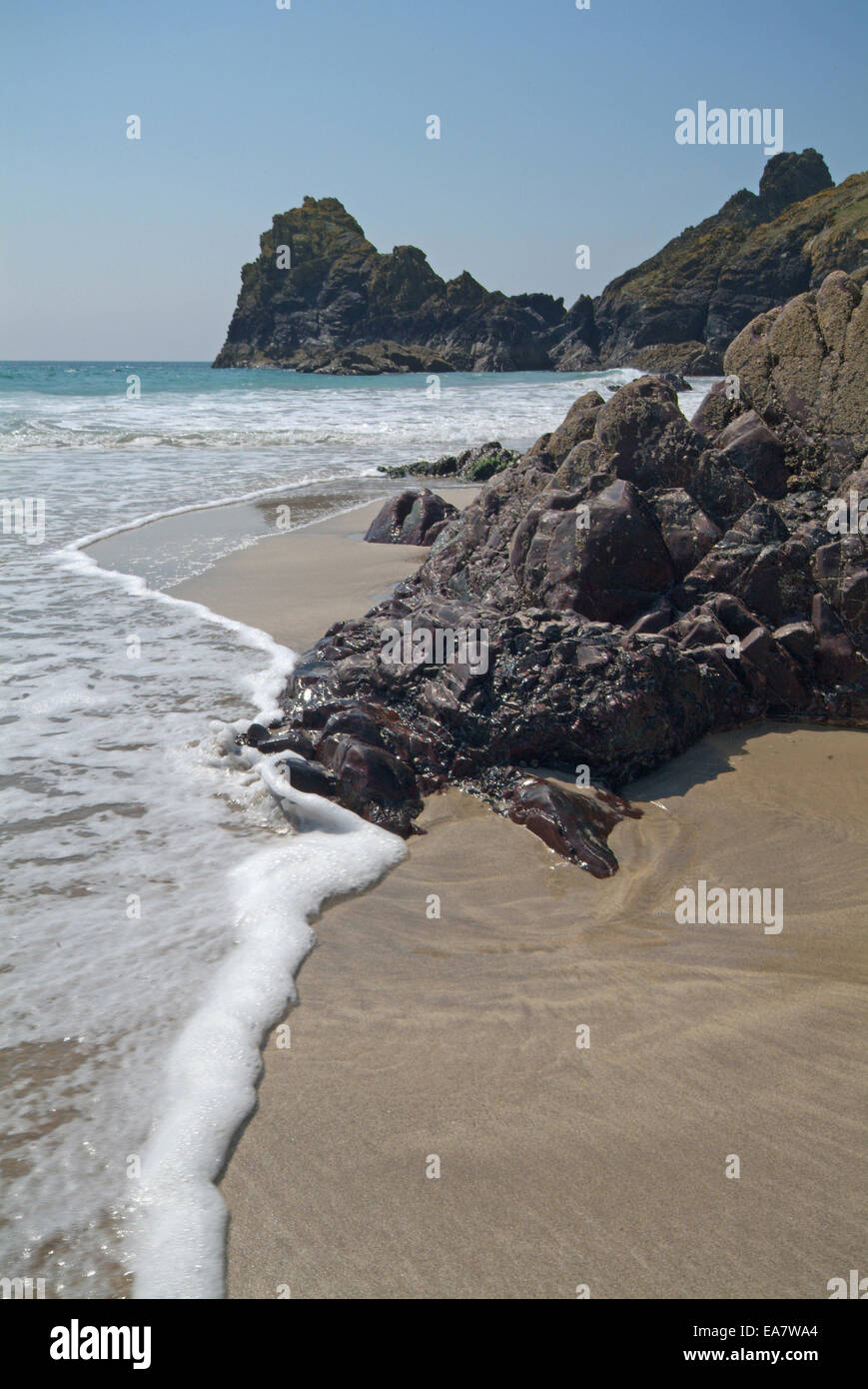 Kynance Cove sulla penisola di Lizard Kerrier South West Cornwall South West England Regno Unito Foto Stock