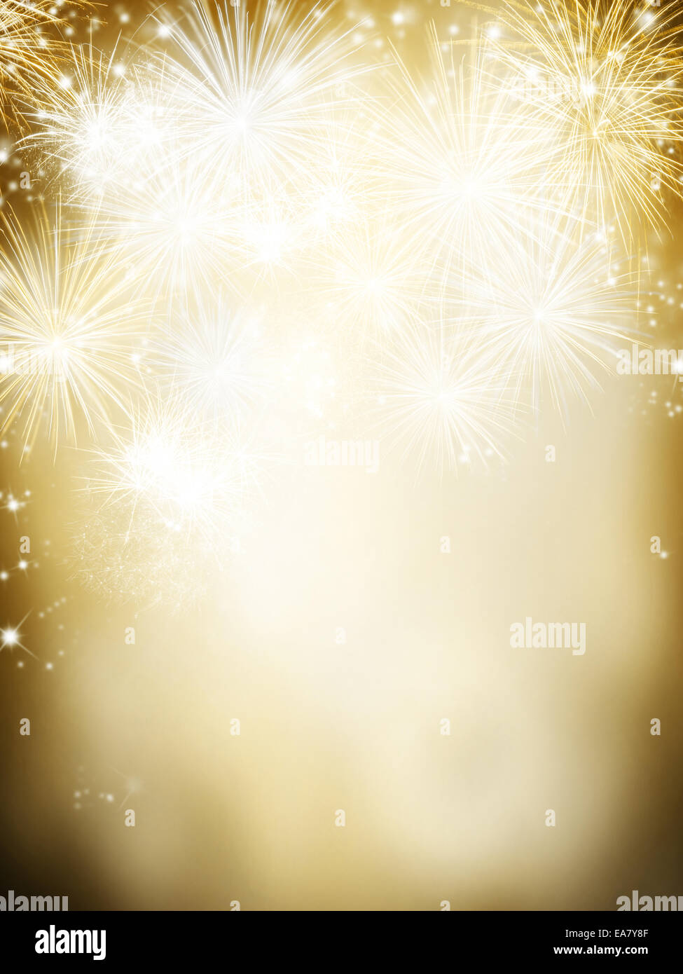 Fuochi d'artificio di blasti in composizione astratta Foto Stock