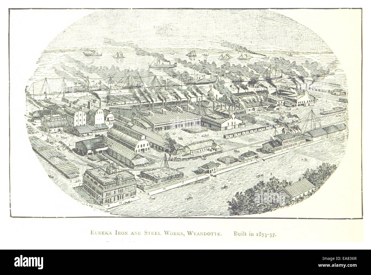 Imprenditore(1884) Detroit, p866 EUREKA FERRO E ACCIAIO OPERE. WYANDOTTE. Costruito nel 1853-57 Foto Stock