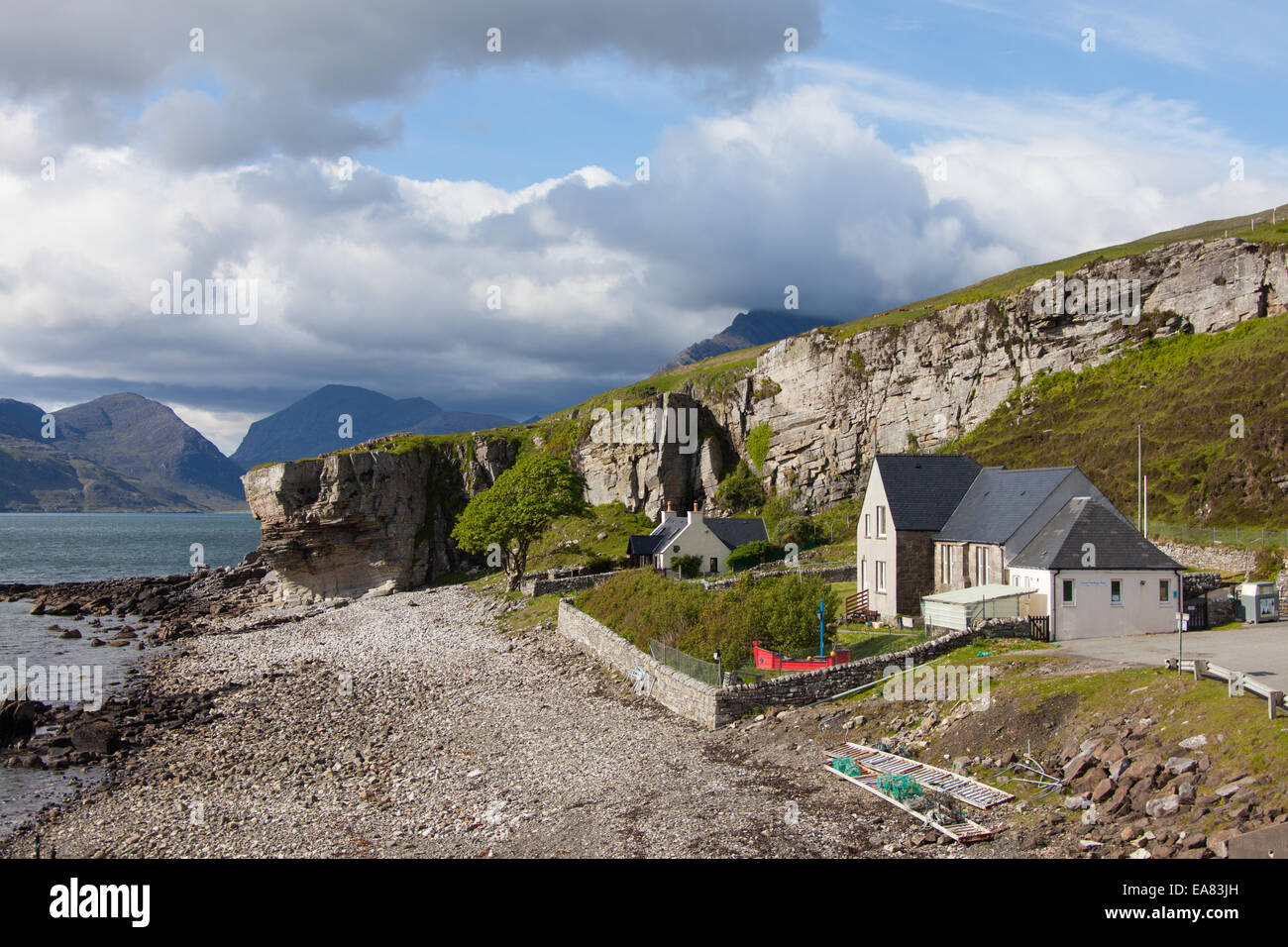 Elgol, Loch Scavaig, Strathaird Penisola, Isola di Skye, Ebridi Interne, Scozia Foto Stock