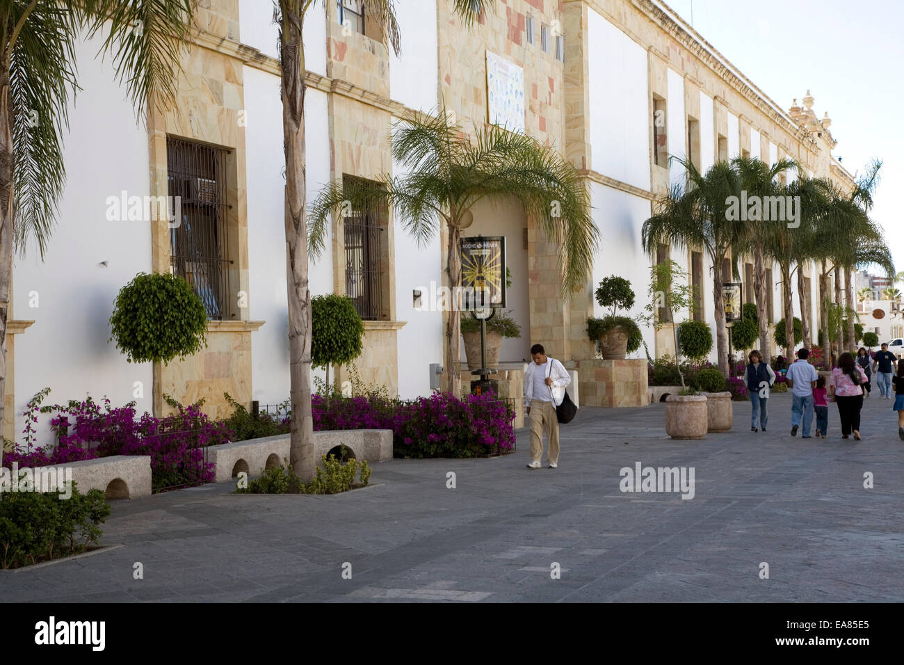 Al Centro Convegni San Marcos e Andador J. Pani strada pedonale, aguascalientes, Messico. Foto Stock