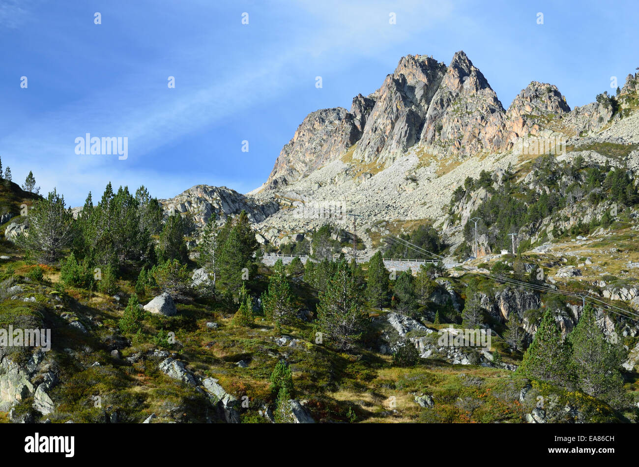 Valley Campan in Hauts Pirenei Foto Stock