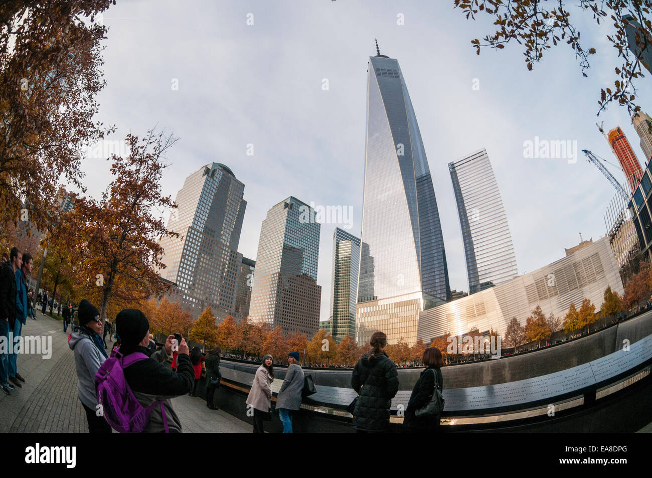 New York, NY 911 Memoriale per le vittime del World Trade Center Foto Stock