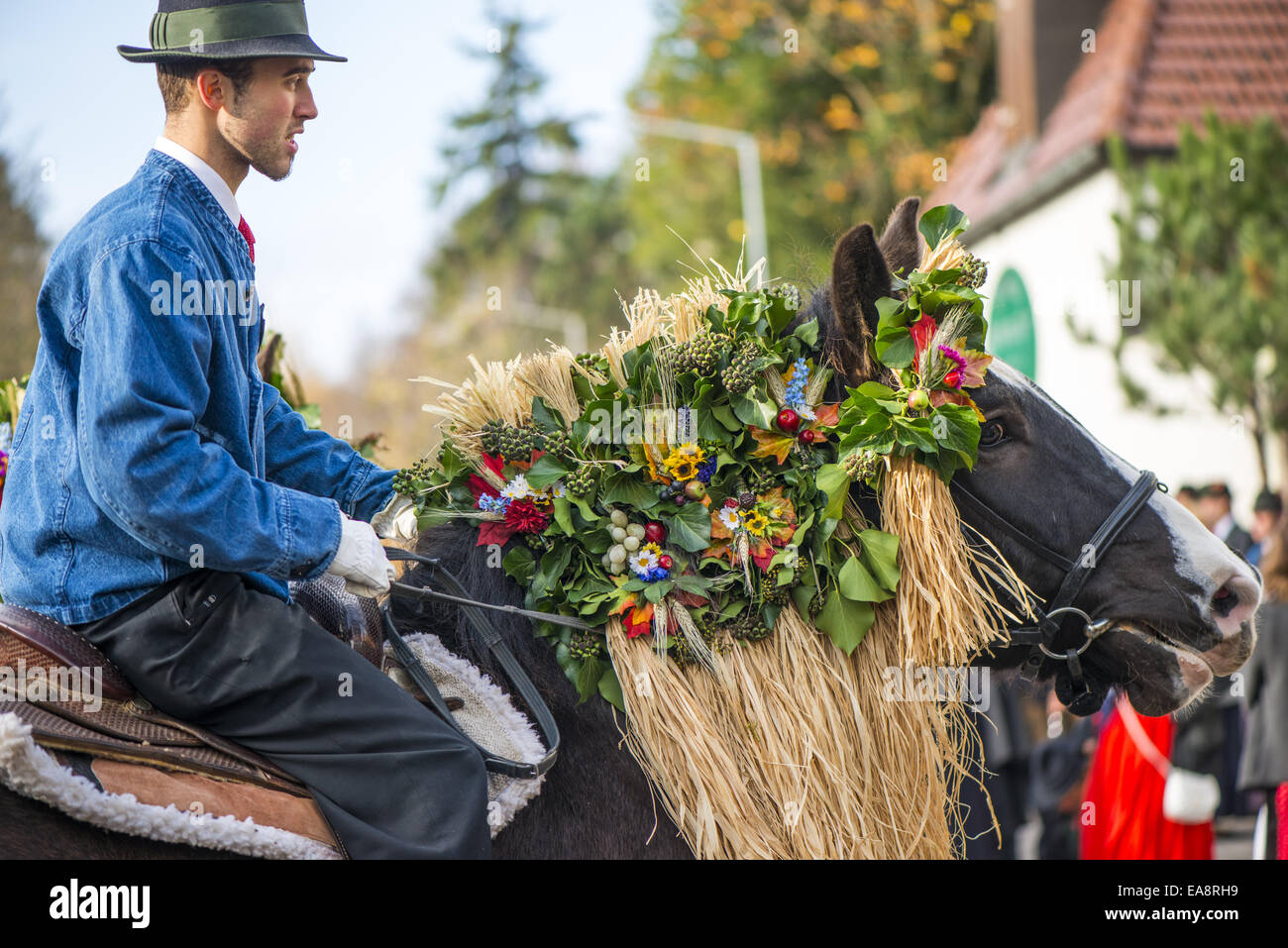 Tradizionale festa Hueter in Perchtoldsdorf, Bassa Austria, area di Vienna, Perchtoldsdorf Foto Stock