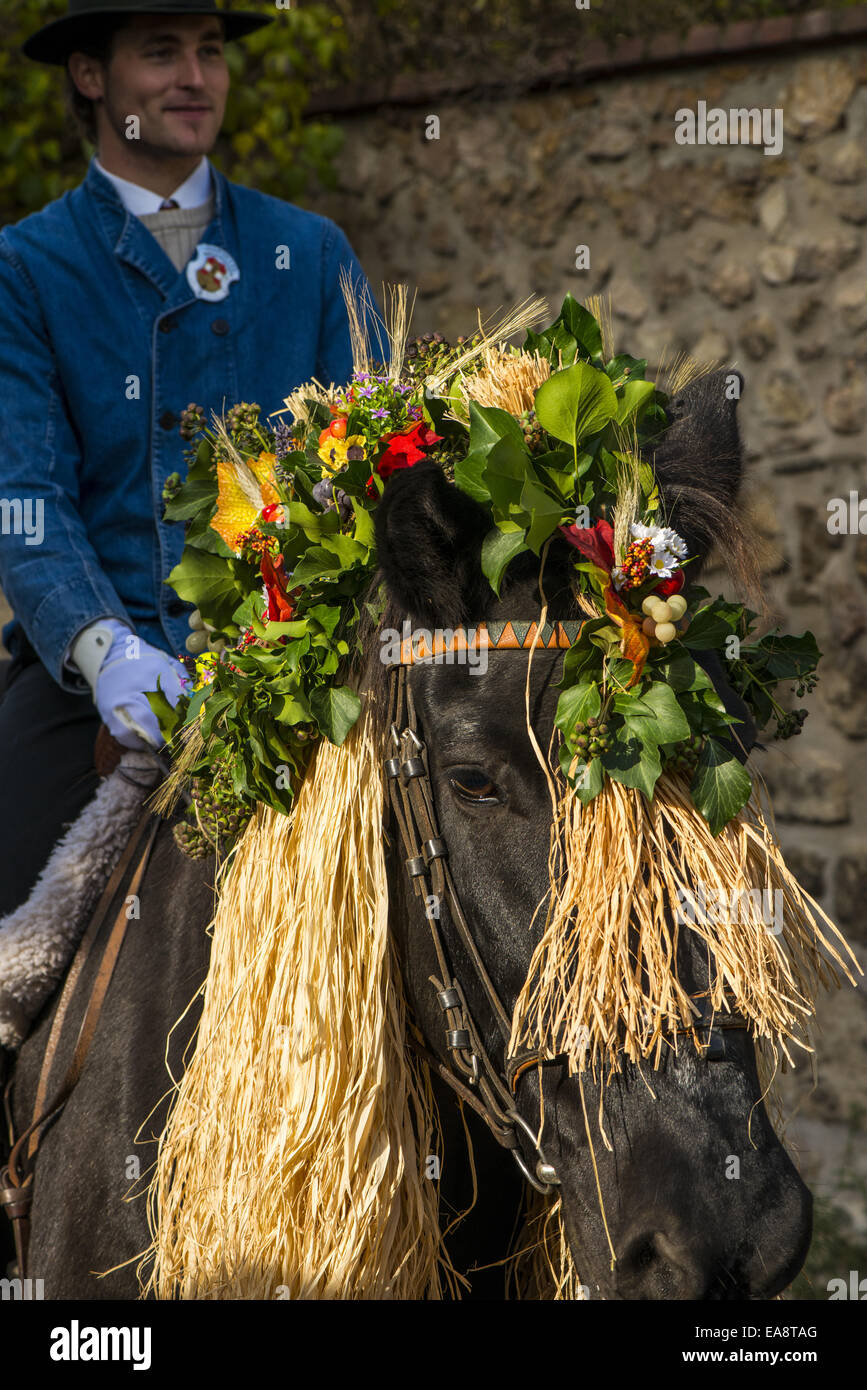 Tradizionale festa Hueter in Perchtoldsdorf, Bassa Austria, area di Vienna, Perchtoldsdorf Foto Stock