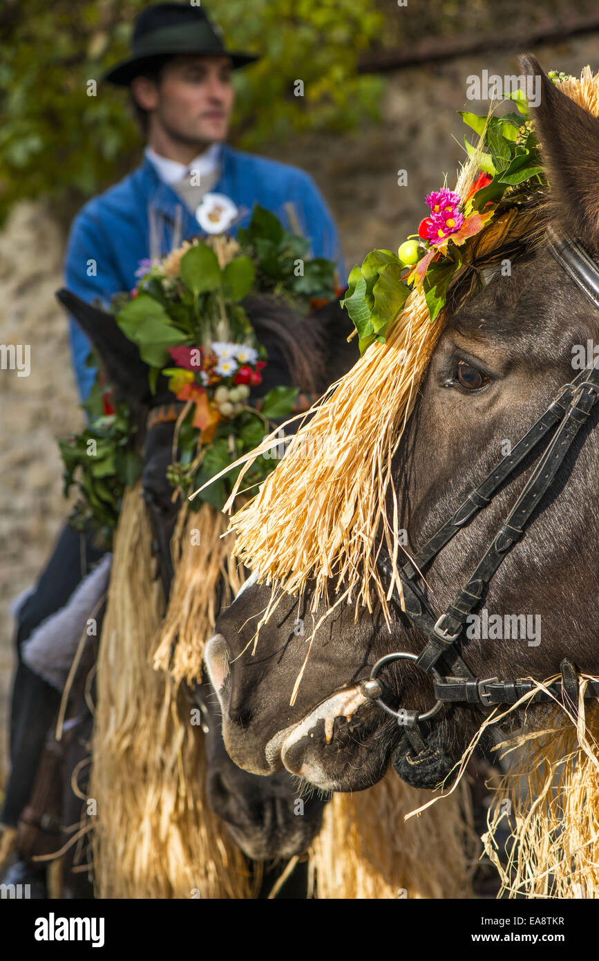 Tradizionale festa Hueter in Perchtoldsdorf, Bassa Austria, area di Vienna, Perchtoldsdorf Foto Stock