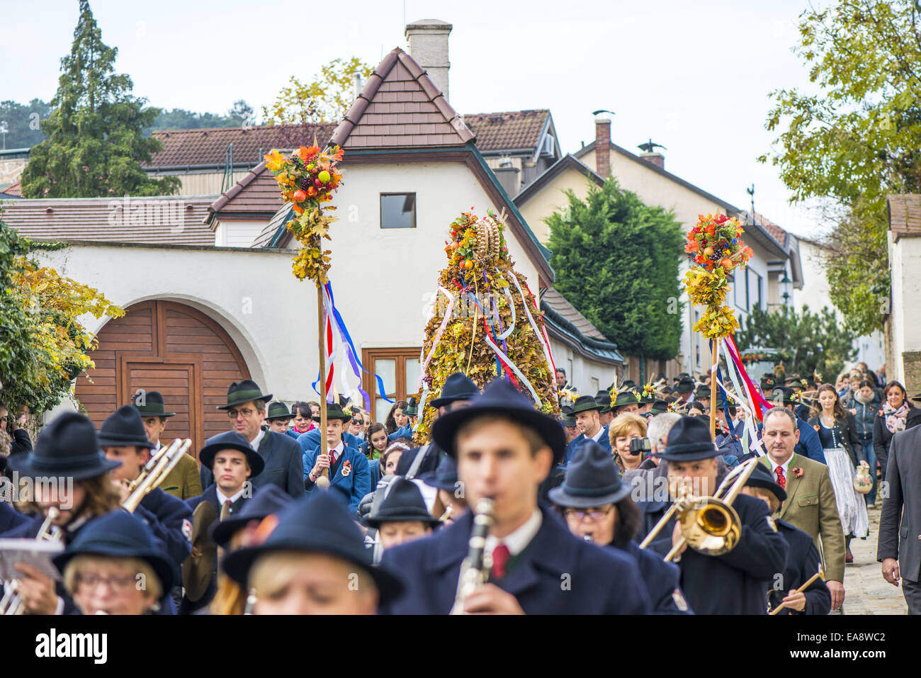 Tradizionale festa Hueter in Perchtoldsdorf, Bassa Austria, area di Vienna, Perchtoldsdorf Foto Stock