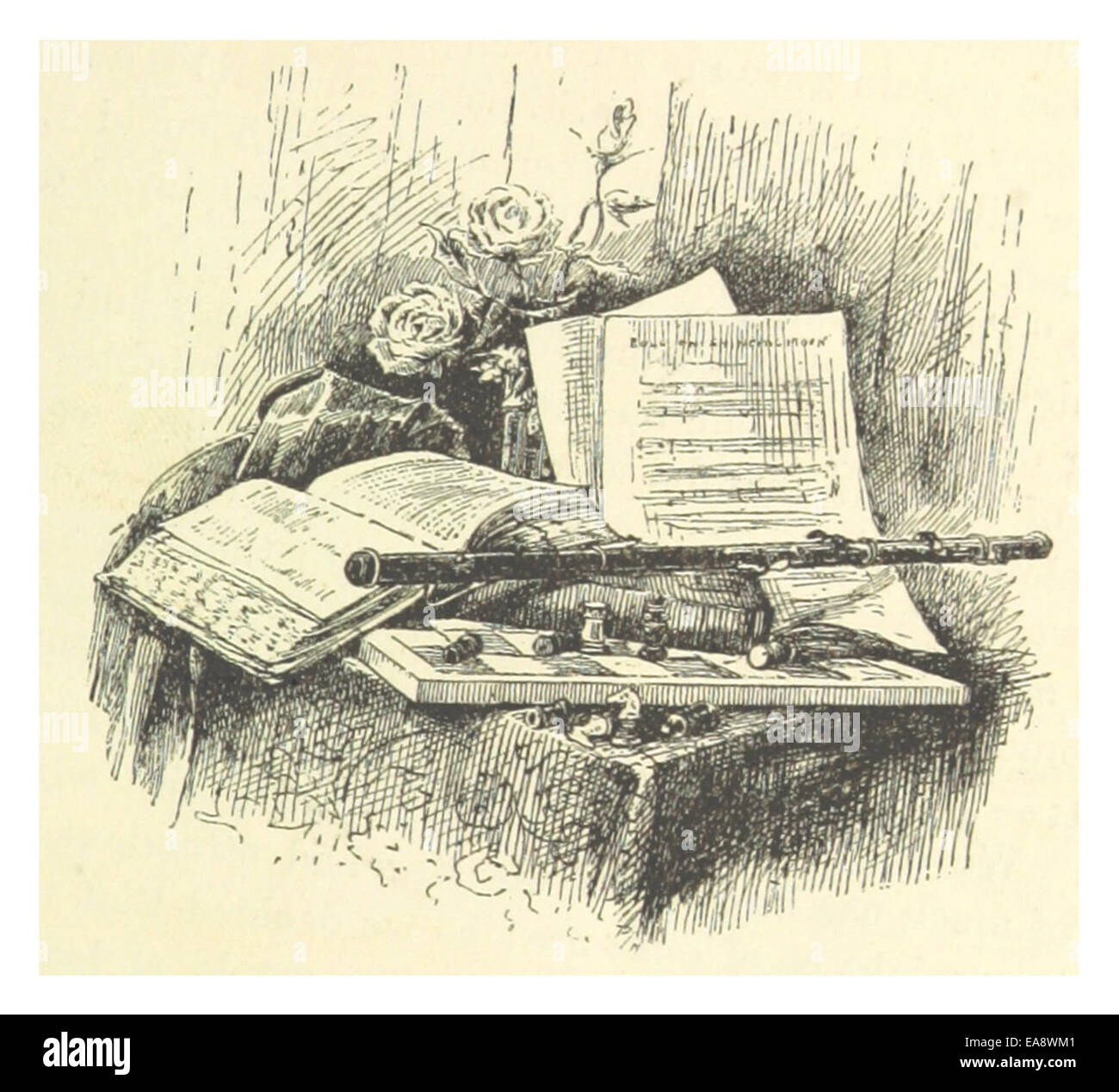 MARK TWAIN(1883) p241 - MUSICA E GIOCHI Foto Stock