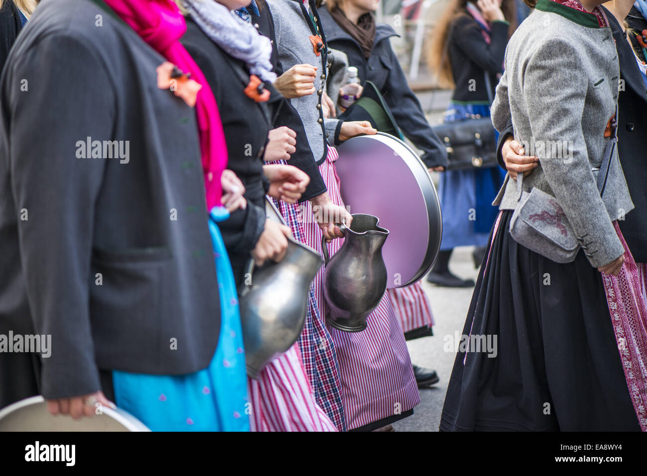 Tradizionale festa Hueter in Perchtoldsdorf, Bassa Austria, area di Vienna, Perchtoldsdorf Foto Stock