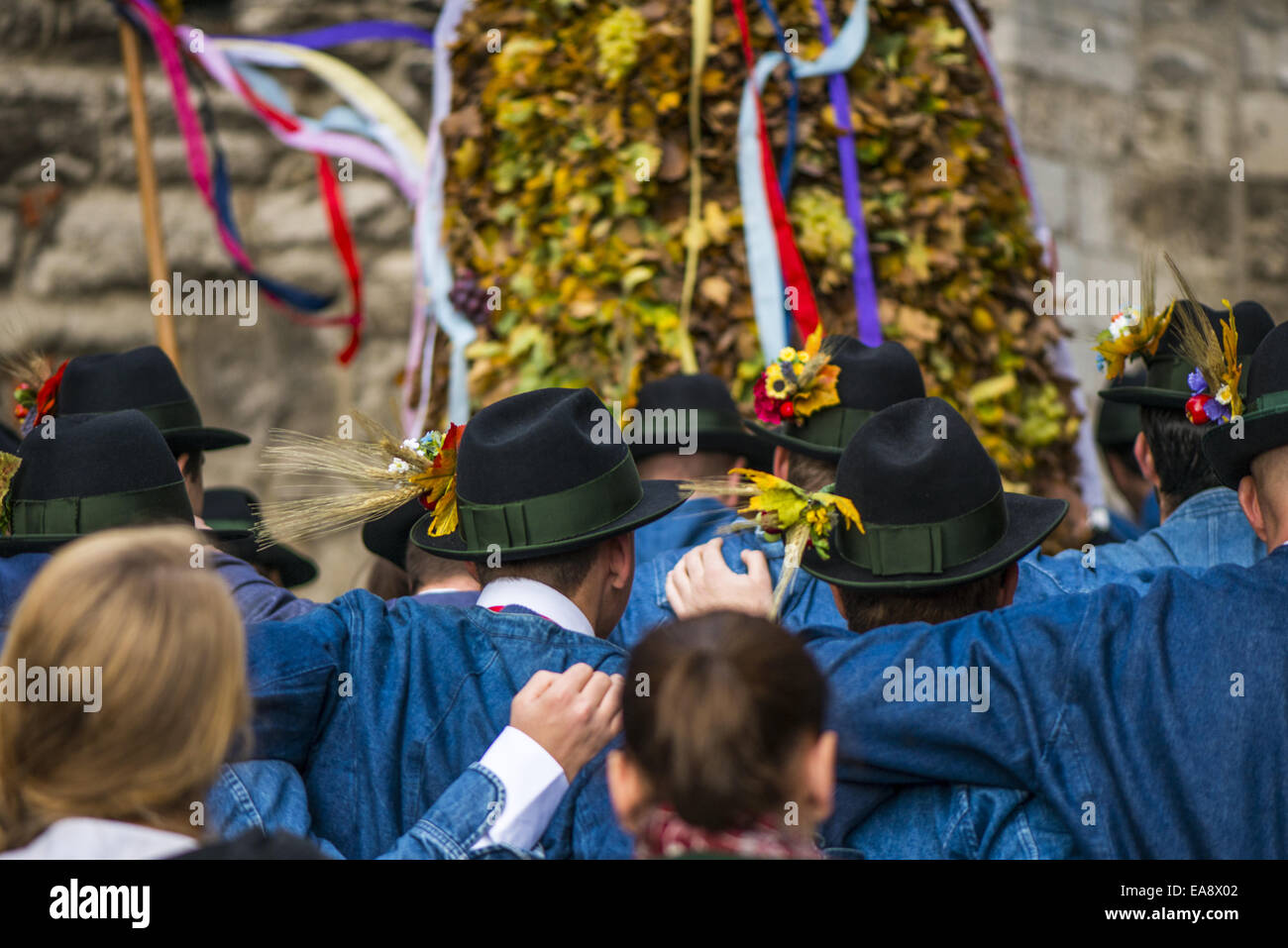 Tradizionale festa Hueter in Perchtoldsdorf, Bassa Austria, area di Vienna, Perchtoldsdorf Foto Stock