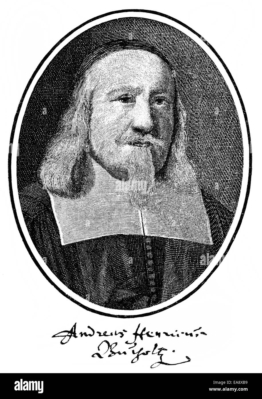Andreas Heinrich Bucholtz noto anche come Andreas Henricus Bucholtz, 1607 - 1671, in Germania un teologo luterano e scrittore del b Foto Stock