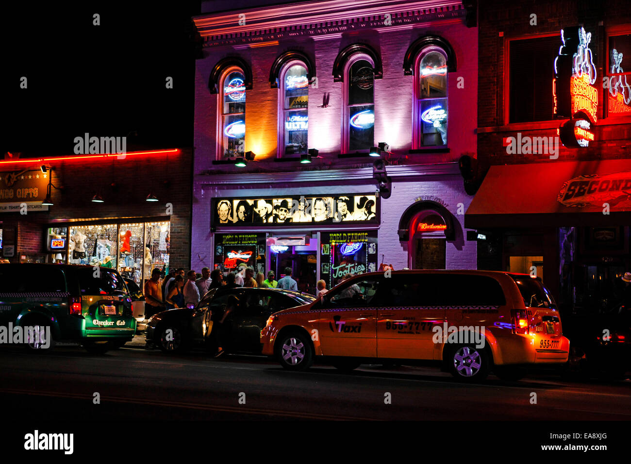 Tootsies sul Lower Broadway in notturna a Nashville Tennessee Foto Stock