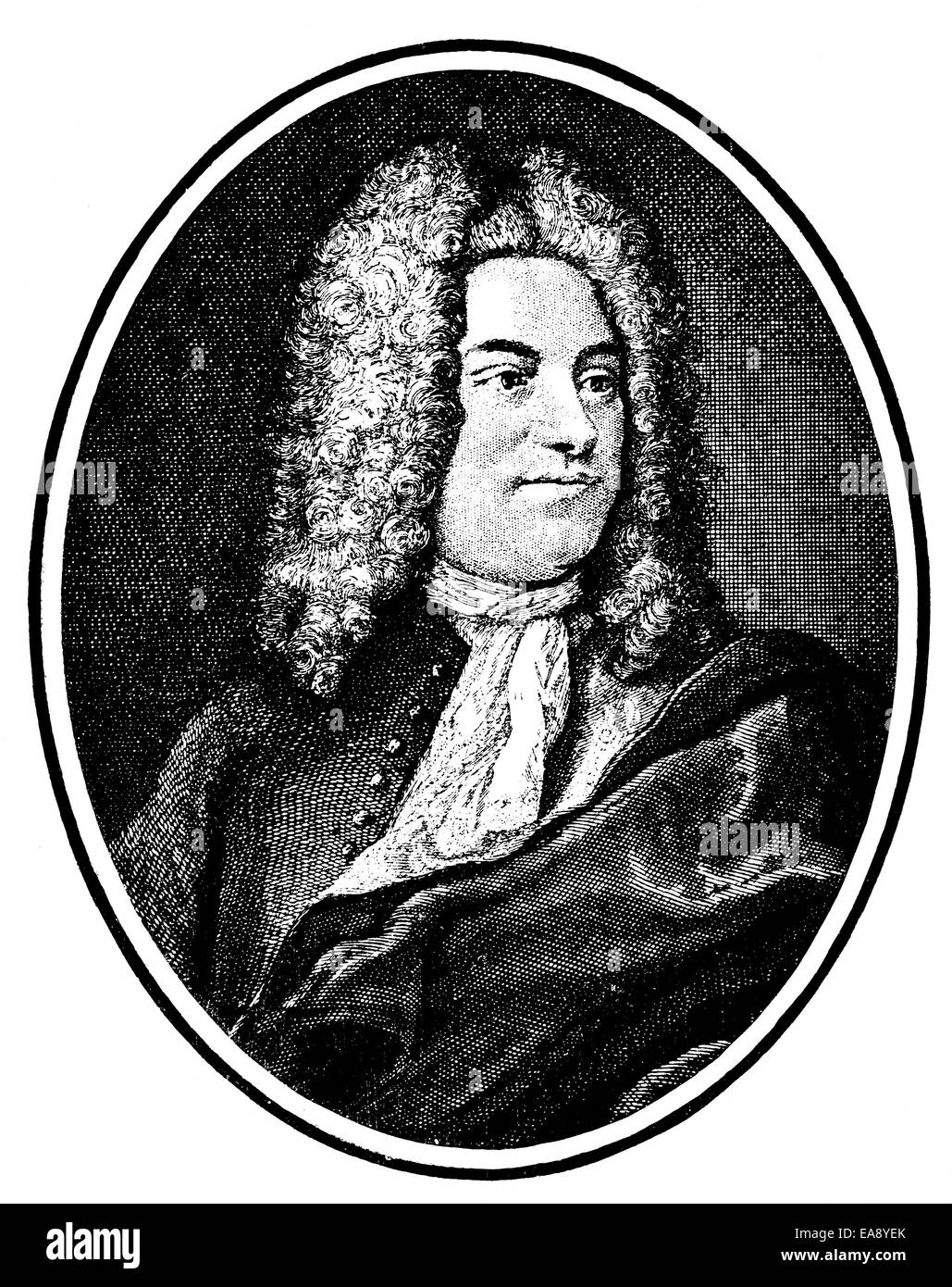 Barthold Heinrich Brockes noto anche come Bertold Hinrich Brockes, 1680 - 1747, un tedesco lo scrittore e poeta dei primi Enlig tedesco Foto Stock