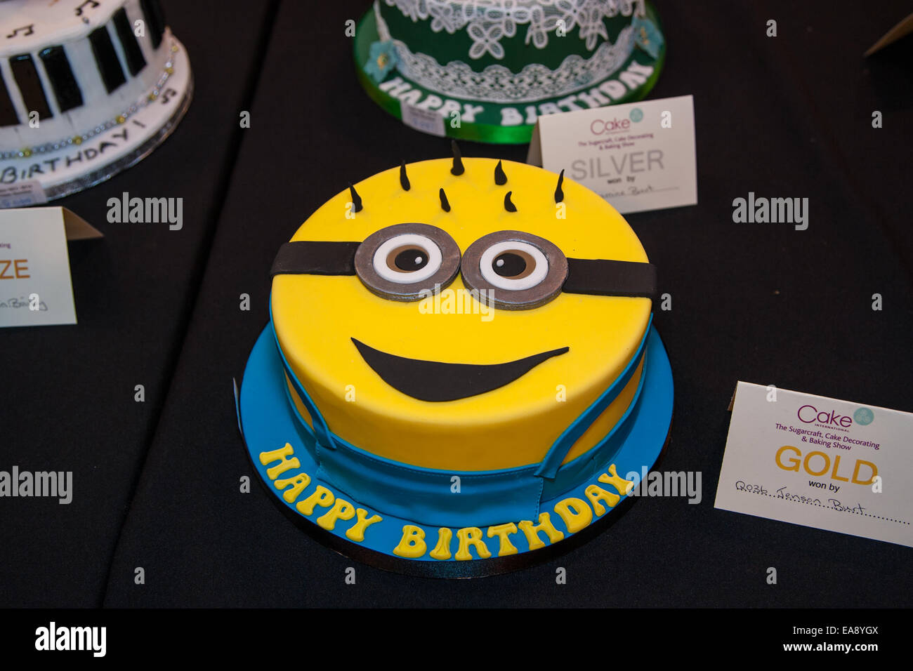 Torta a livello internazionale della NEC dove fornai mostrare loro torte meravigliose e competere gli uni contro gli altri Foto Stock