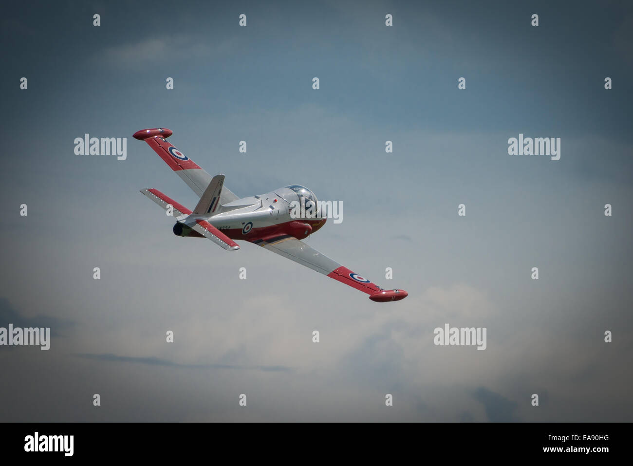 Cosford, Regno Unito - 8 Giugno 2014: un vintage Jet Provost aeromobile di addestramento, visualizzazione presso la RAF Cosford Airshow. Foto Stock