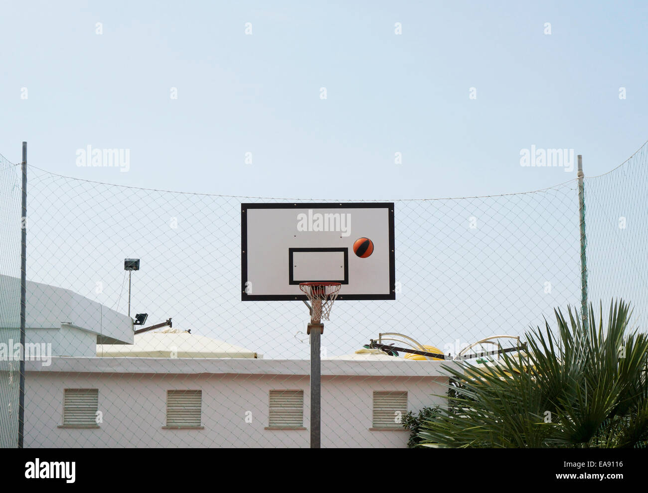 Campo di pallacanestro Foto Stock