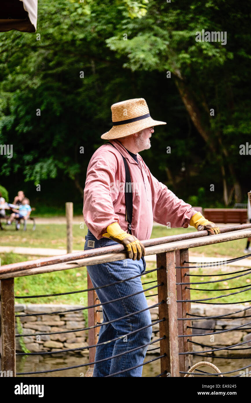 Membro dell'equipaggio, Charles F Mercer, Great Falls taverna, C&O Canal, Potomac, Maryland Foto Stock