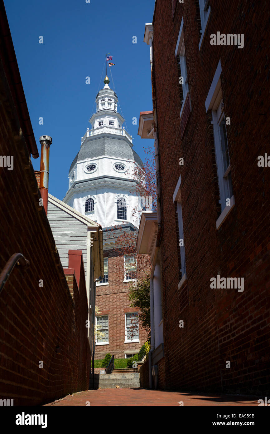 Maryland State House, Annapolis, Maryland. Foto Stock