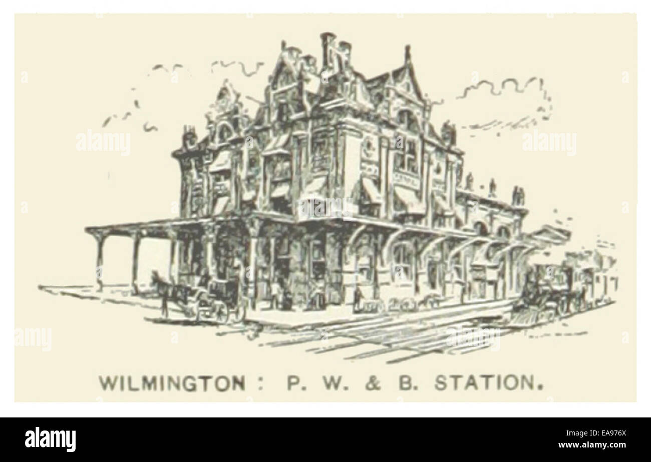 US-de(1891) p150 WILMINGTON, P.W. & Stazione B. Foto Stock