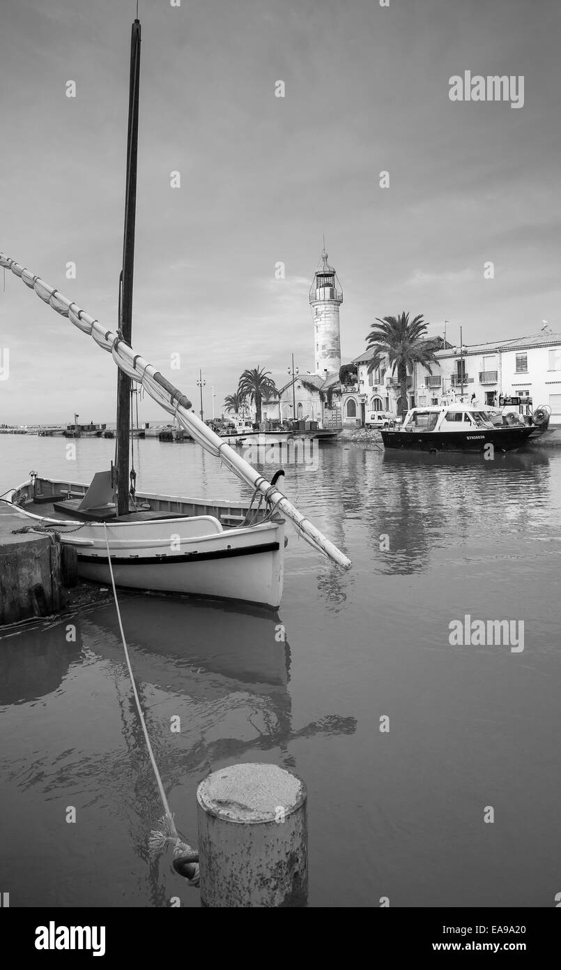 Porto di Grau de roi sul bordo della Camargue in Provenza nel sud della Francia Foto Stock