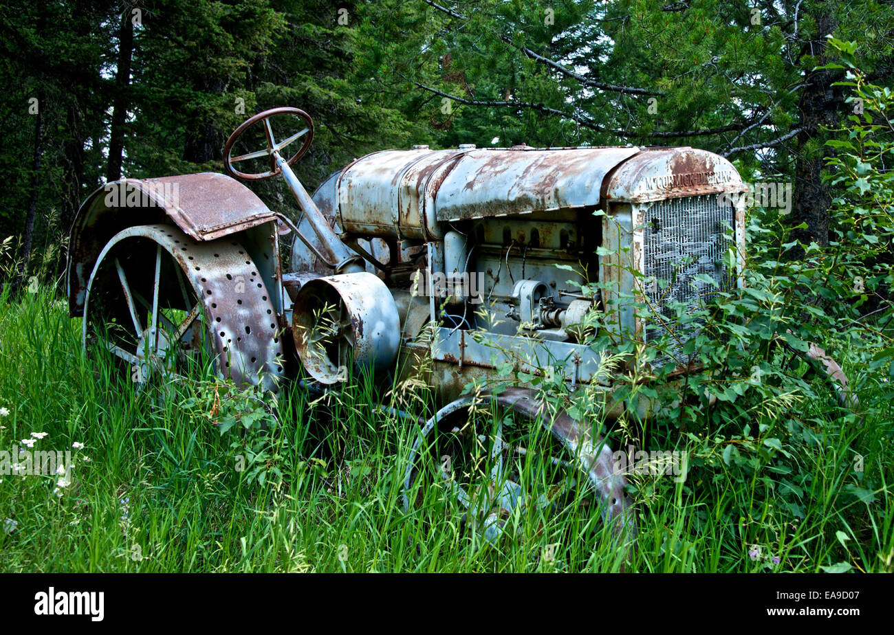 Il vecchio trattore Foto Stock