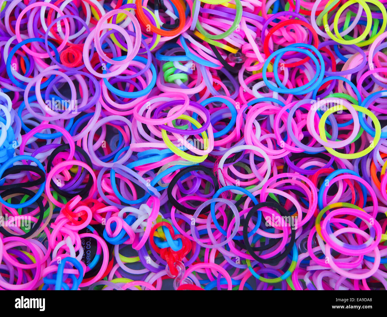 Una chiusura del multi-colore di bande di telaio Foto Stock