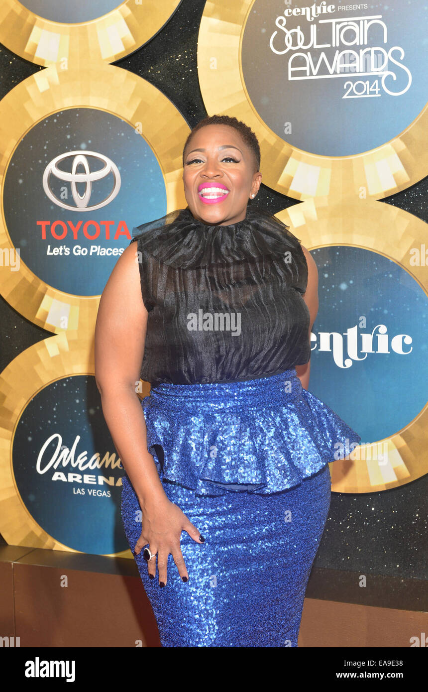 Artista di registrazione Avery Sunshine assiste il 2014 Soul Train Music Awards presso l'Orleans Arena di Las Vegas Foto Stock