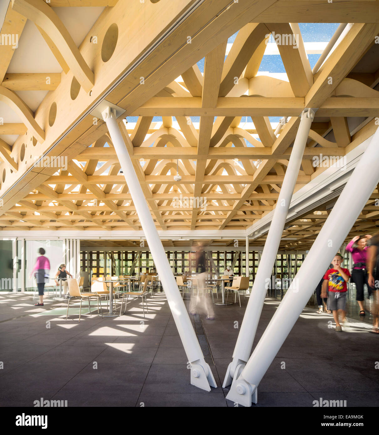 Aspen Art Museum, Aspen, Stati Uniti. Architetto: Shigeru Ban architects, 2014. Esterno. Foto Stock