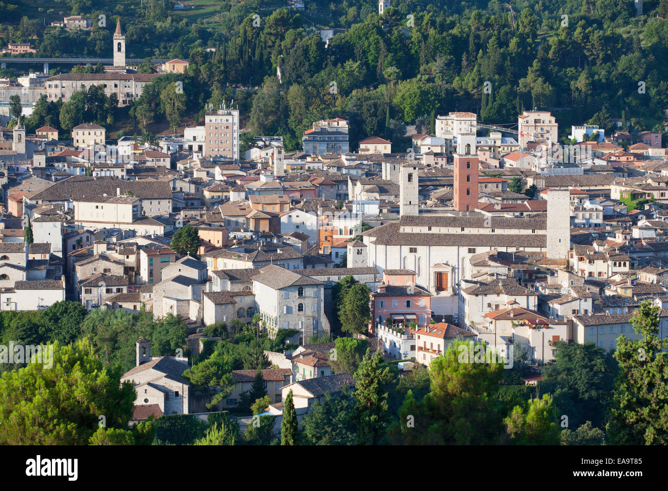 Vista di Ascoli Piceno, Le Marche, Italia Foto Stock