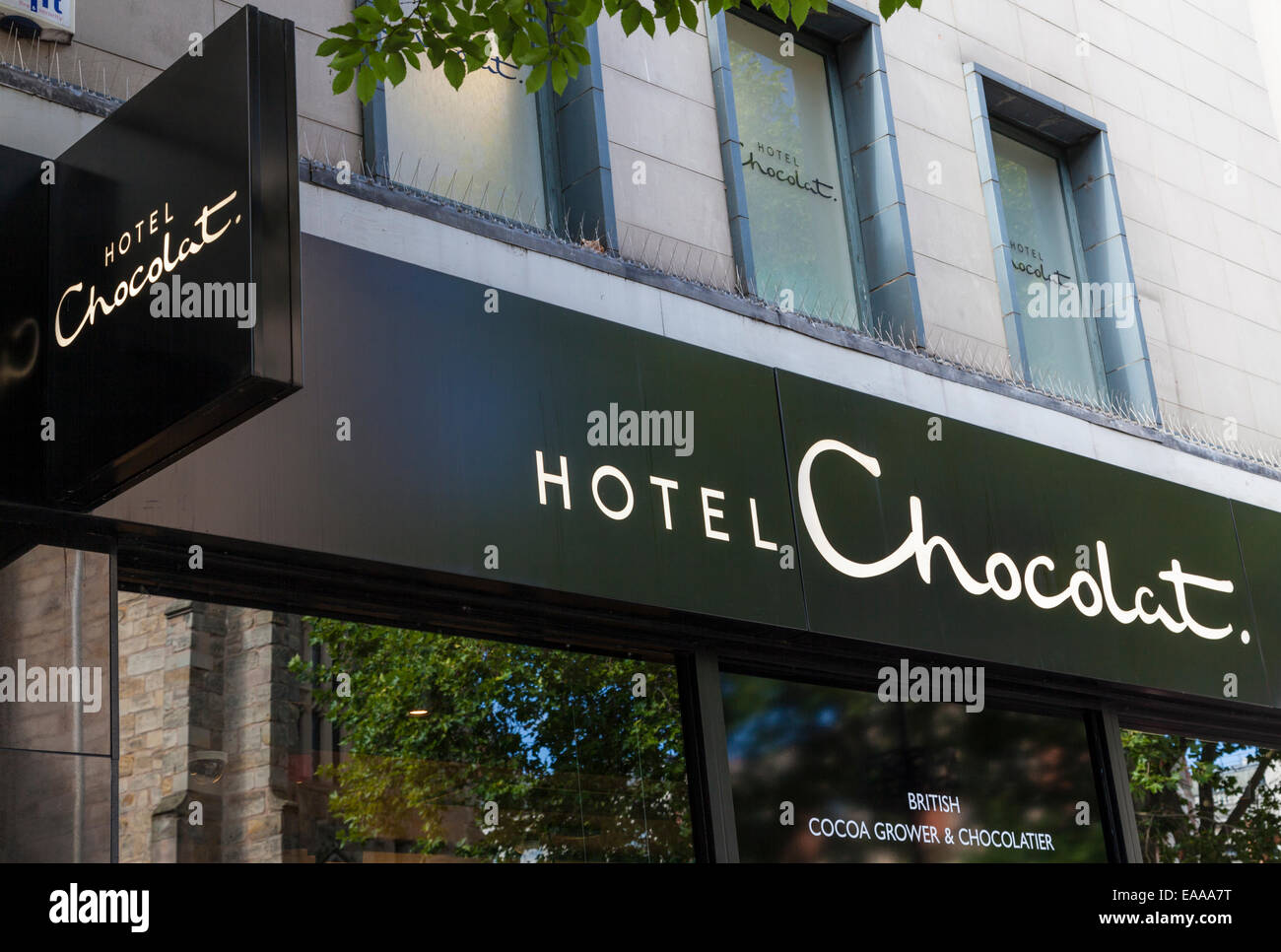 Hotel Chocolat shop, Nottingham, Inghilterra, Regno Unito Foto Stock