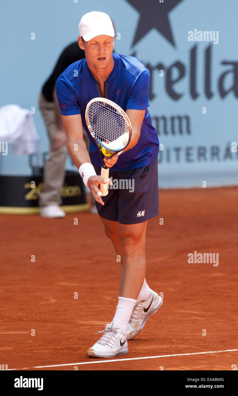 2014 Mutua Madrid Open - Tomas BERDYCH vs Grigor Dimitrov dotate: Tomas BERDYCH Dove: Madrid, Spagna Quando: 08 Maggio 2014 Foto Stock