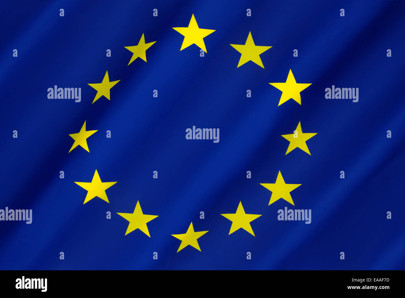 Bandiera dell'Europa - Unione Europea Foto Stock