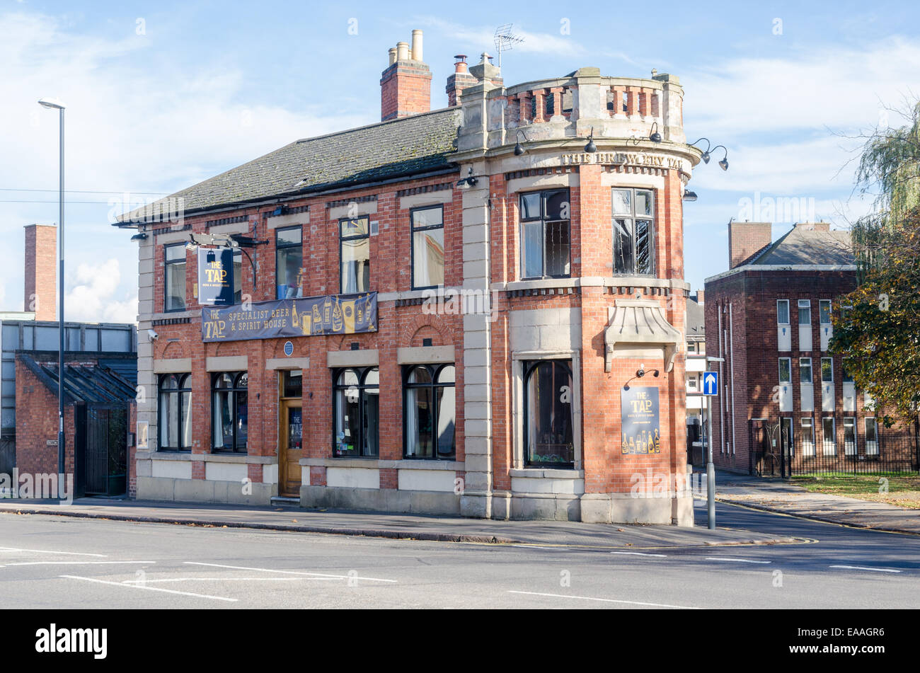 Il Toccate Specialista birra e spirito casa che è di proprietà del Derby Brewing Company Foto Stock