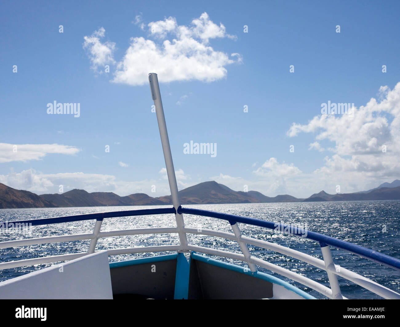 Prua della barca di traghetto Foto Stock