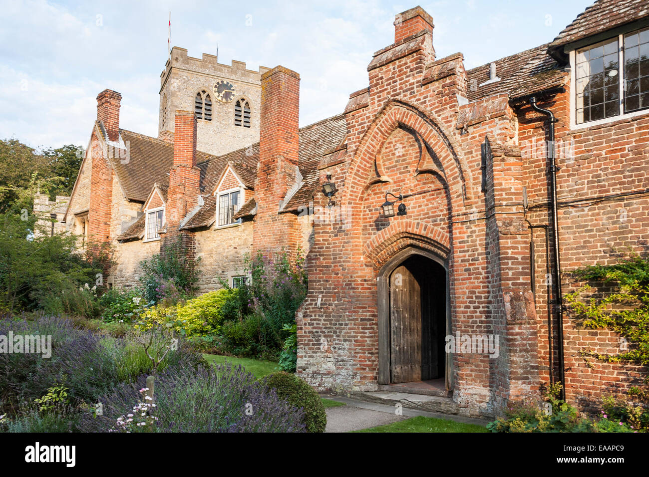 Almshouses, Ewelme, Oxfordshire, Inghilterra, GB, Regno Unito Foto Stock