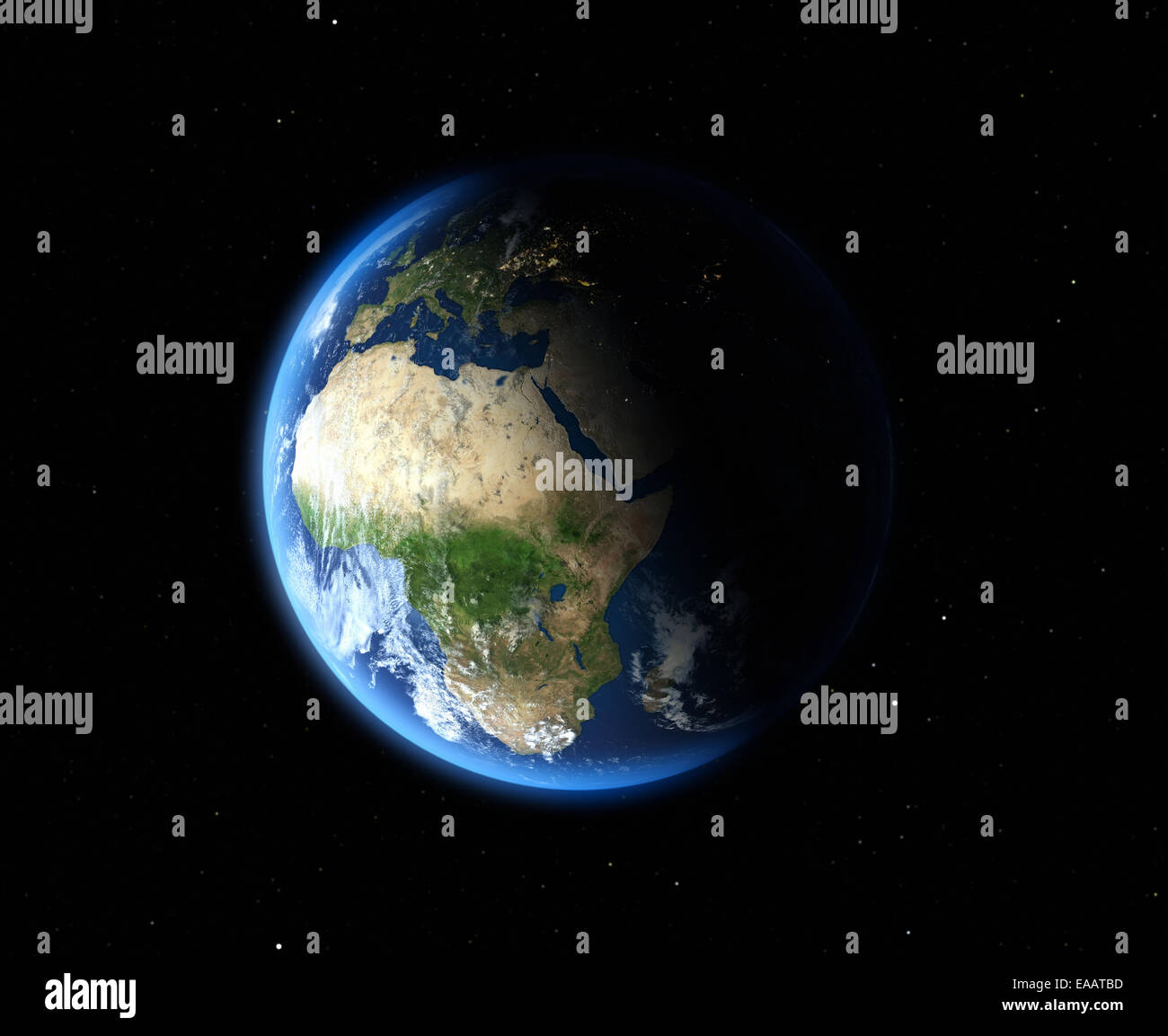 La Terra dallo spazio. Africa Foto Stock