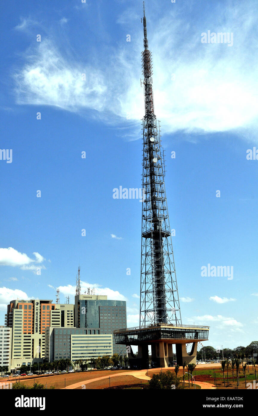 La torre della televisione Brasile Brasilia Foto Stock