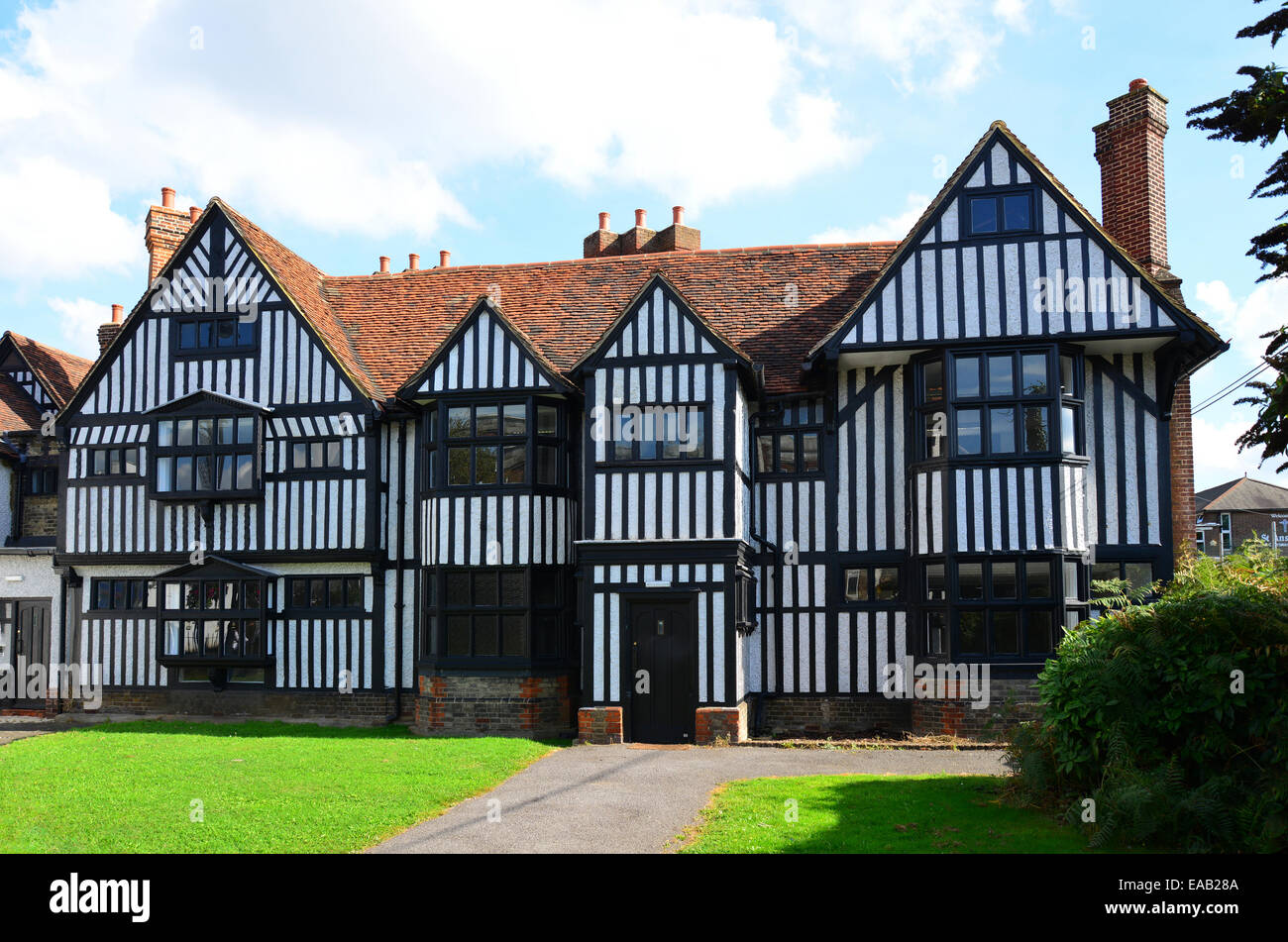 Xvi secolo Southall Manor House, il verde, Southall, London Borough of Ealing, Greater London, England, Regno Unito Foto Stock