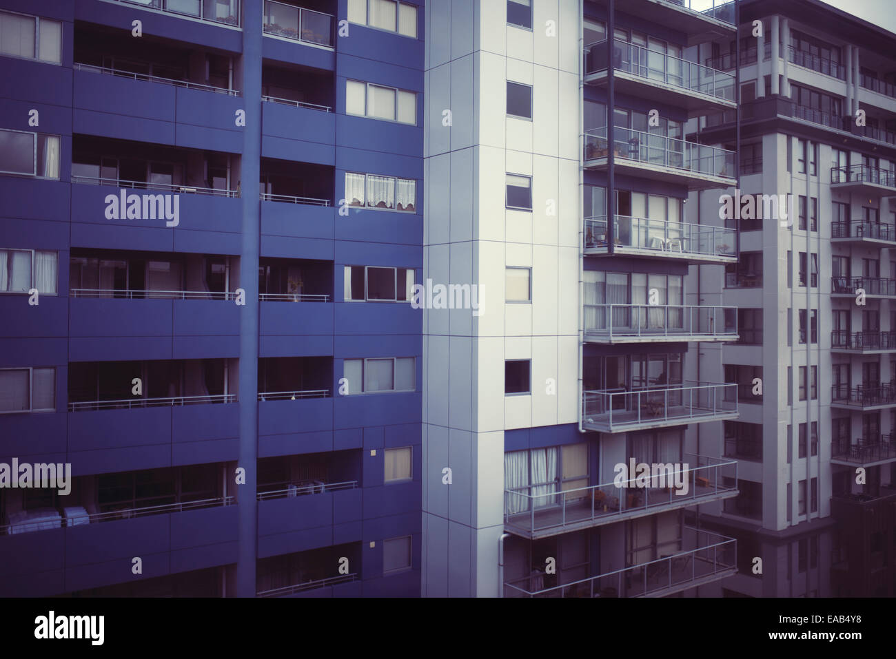 Blocchi a torre, appartamenti, a Auckland, Nuova Zelanda Foto Stock