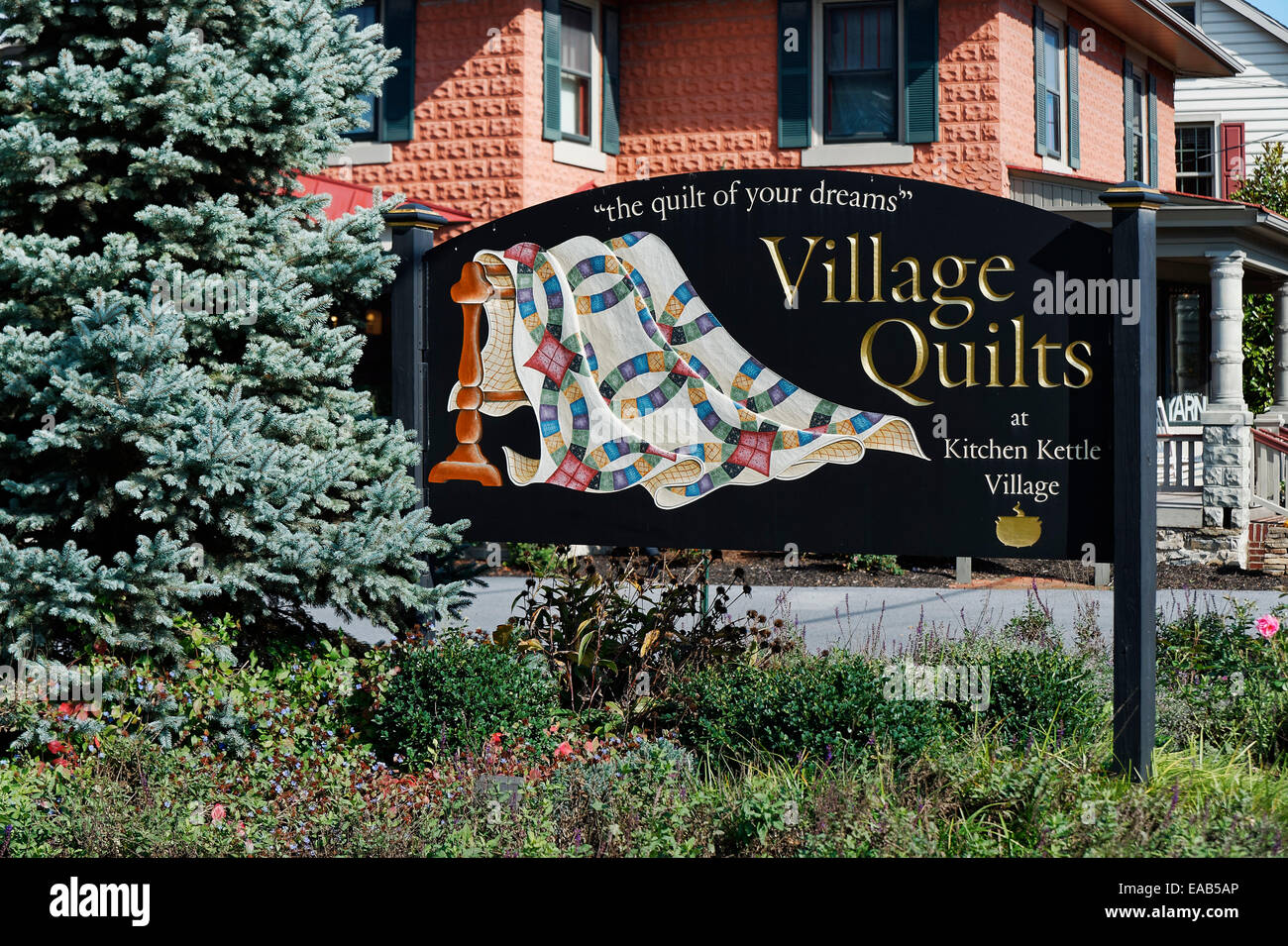 Quilt shop al bollitore Cucina Village, Ronks, Lancaster County, Pennsylvania, STATI UNITI D'AMERICA Foto Stock