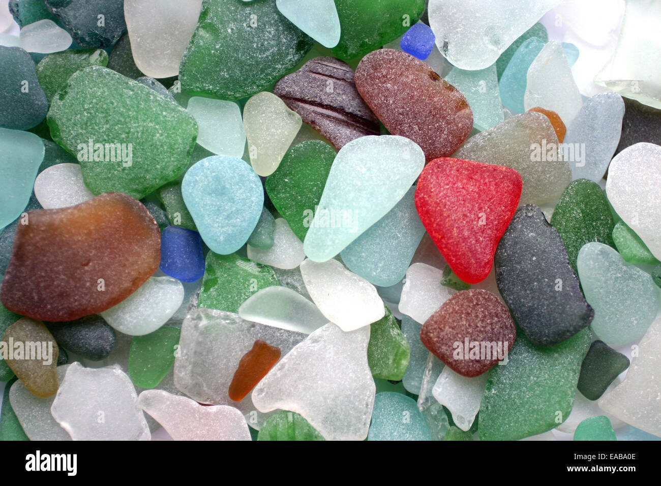 Sfondo colorato di stuoia mare pietre di vetro Foto Stock