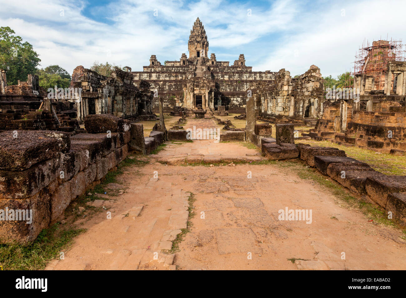 Cambogia. Tempio Bakong, fine 9th. Secolo. Foto Stock